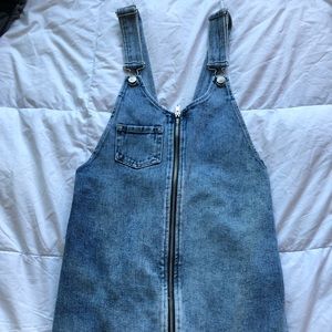 Denim overall dress
